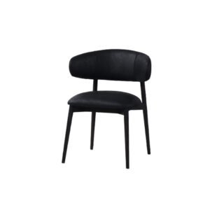 Silla cuero negro