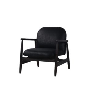 Sillón de cuero negro
